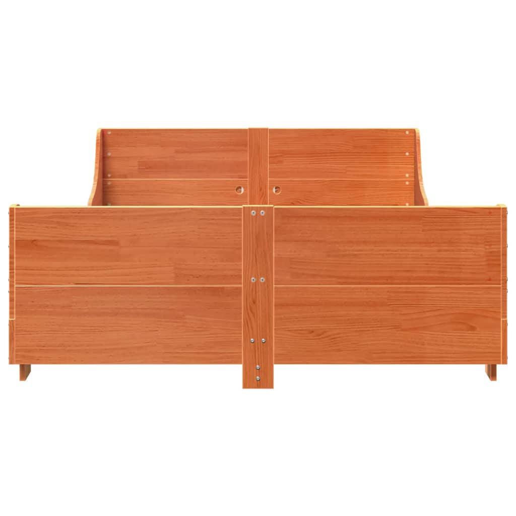 Bedframe zonder matras massief grenenhout wasbruin 150x200 cm is nu te koop bij PeponiXL, paradijselijk wonen!