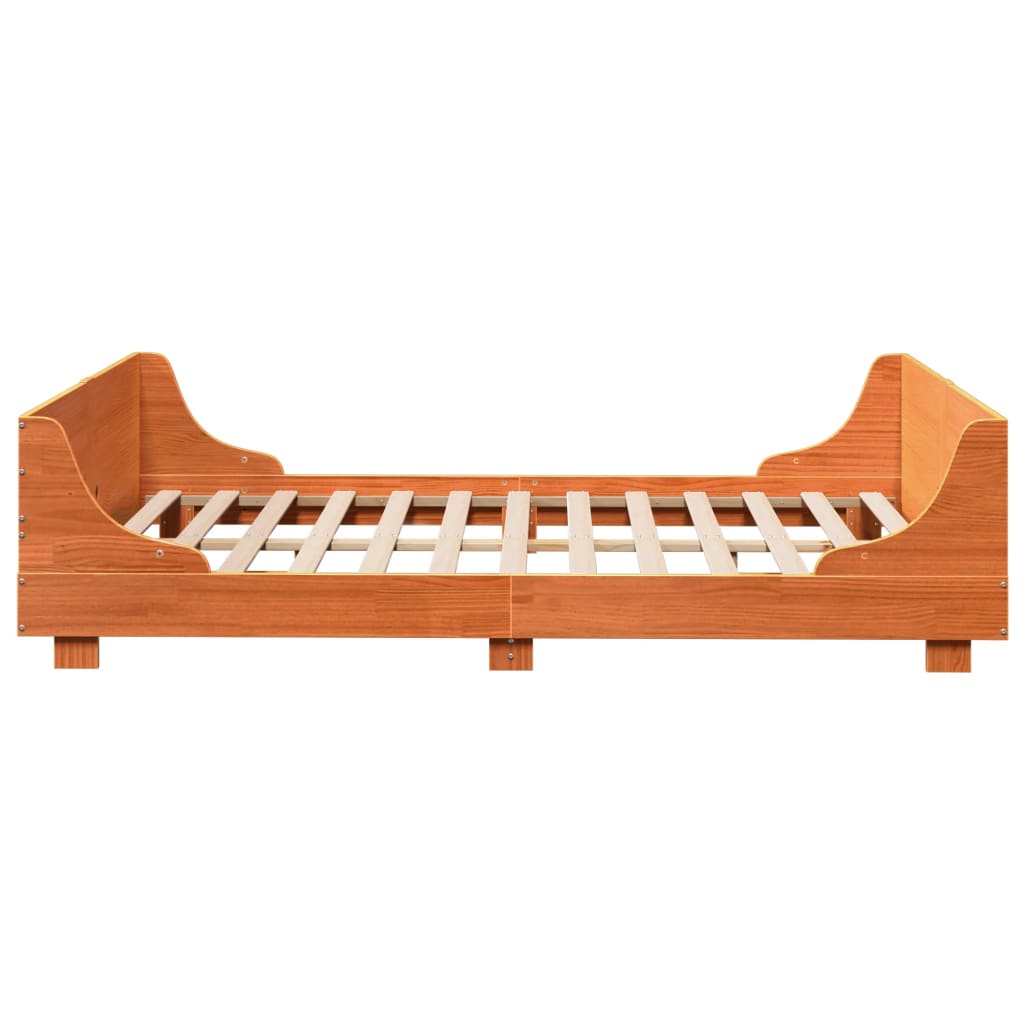 Bedframe zonder matras massief grenenhout wasbruin 150x200 cm is nu te koop bij PeponiXL, paradijselijk wonen!