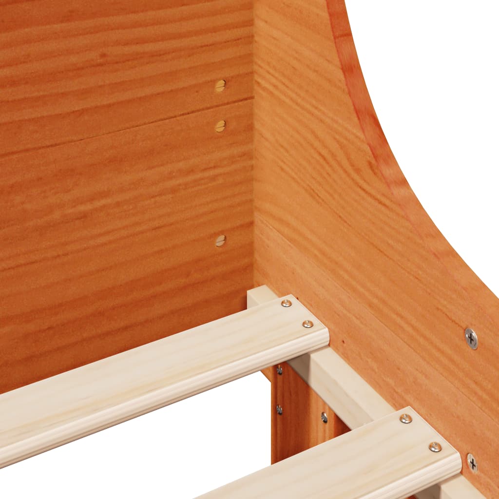 Bedframe zonder matras massief grenenhout wasbruin 150x200 cm is nu te koop bij PeponiXL, paradijselijk wonen!