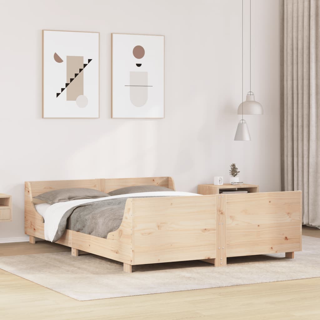 Bedframe zonder matras massief grenenhout 140x200 cm is nu te koop bij PeponiXL, paradijselijk wonen!