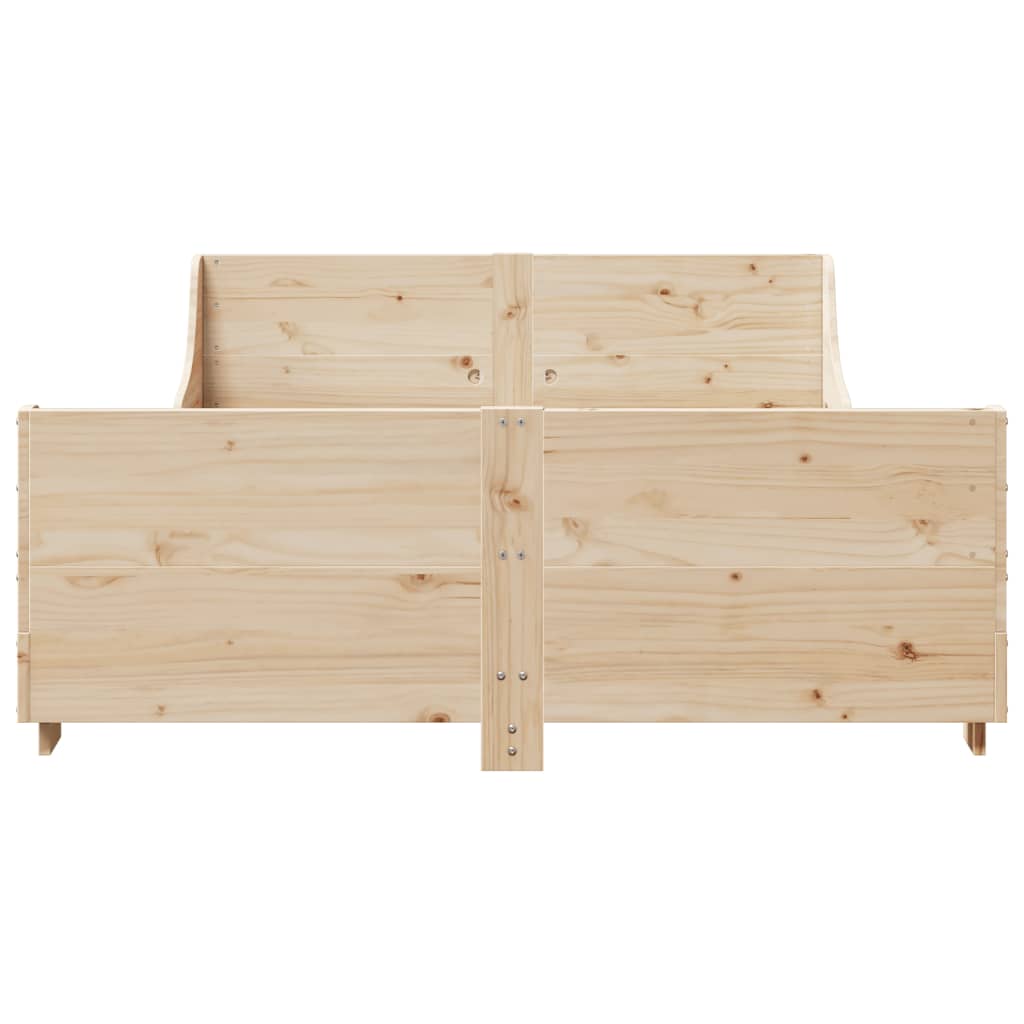 Bedframe zonder matras massief grenenhout 135x190 cm is nu te koop bij PeponiXL, paradijselijk wonen!