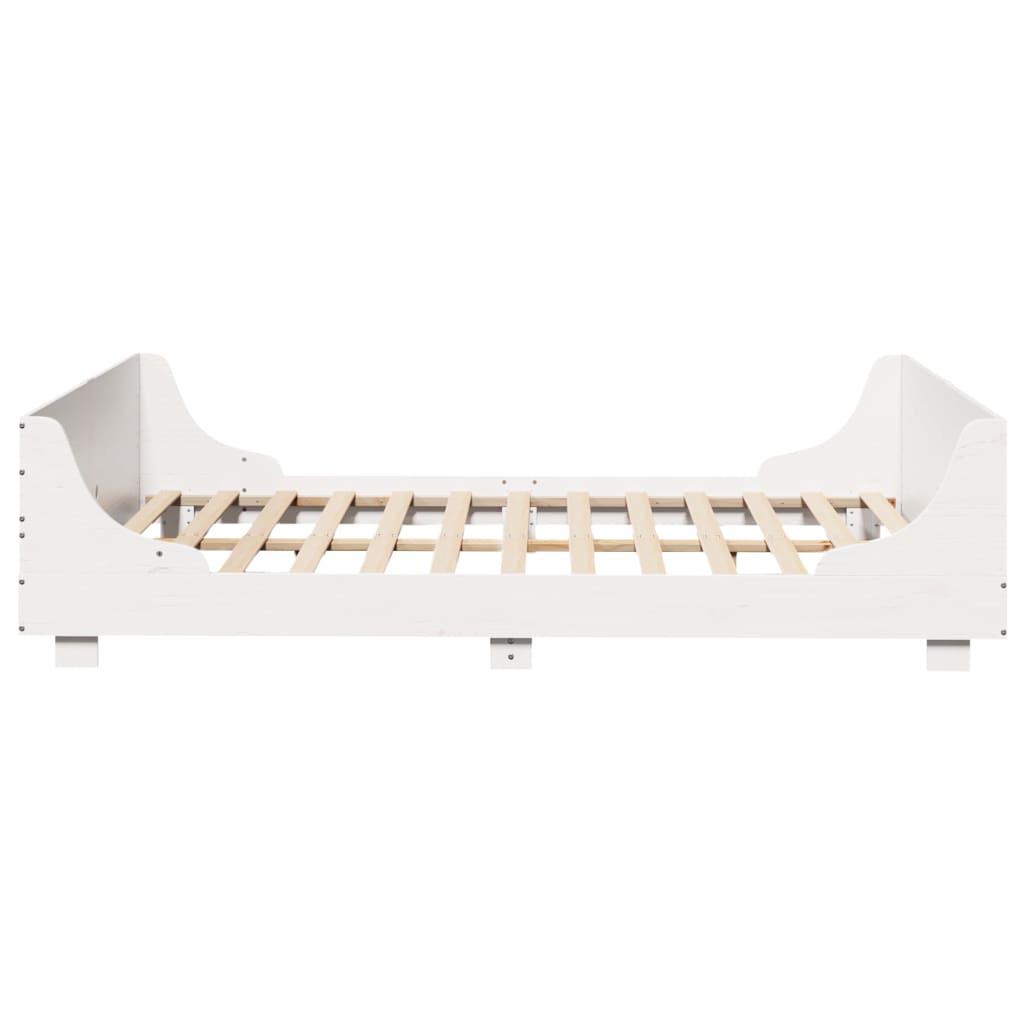 Bedframe zonder matras massief grenenhout wit 135x190 cm is nu te koop bij PeponiXL, paradijselijk wonen!