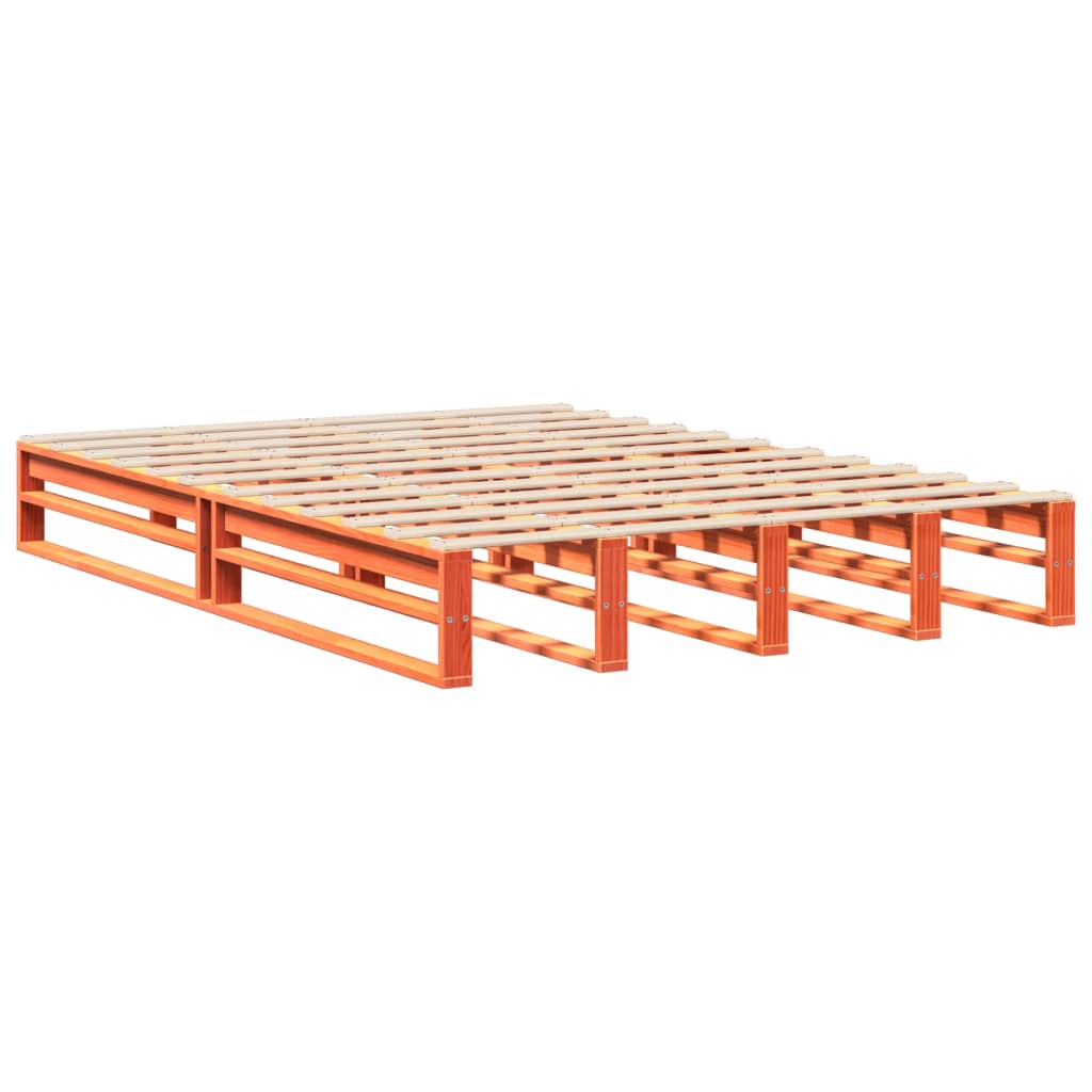 Bedframe zonder matras massief grenenhout wasbruin 140x200 cm is nu te koop bij PeponiXL, paradijselijk wonen!