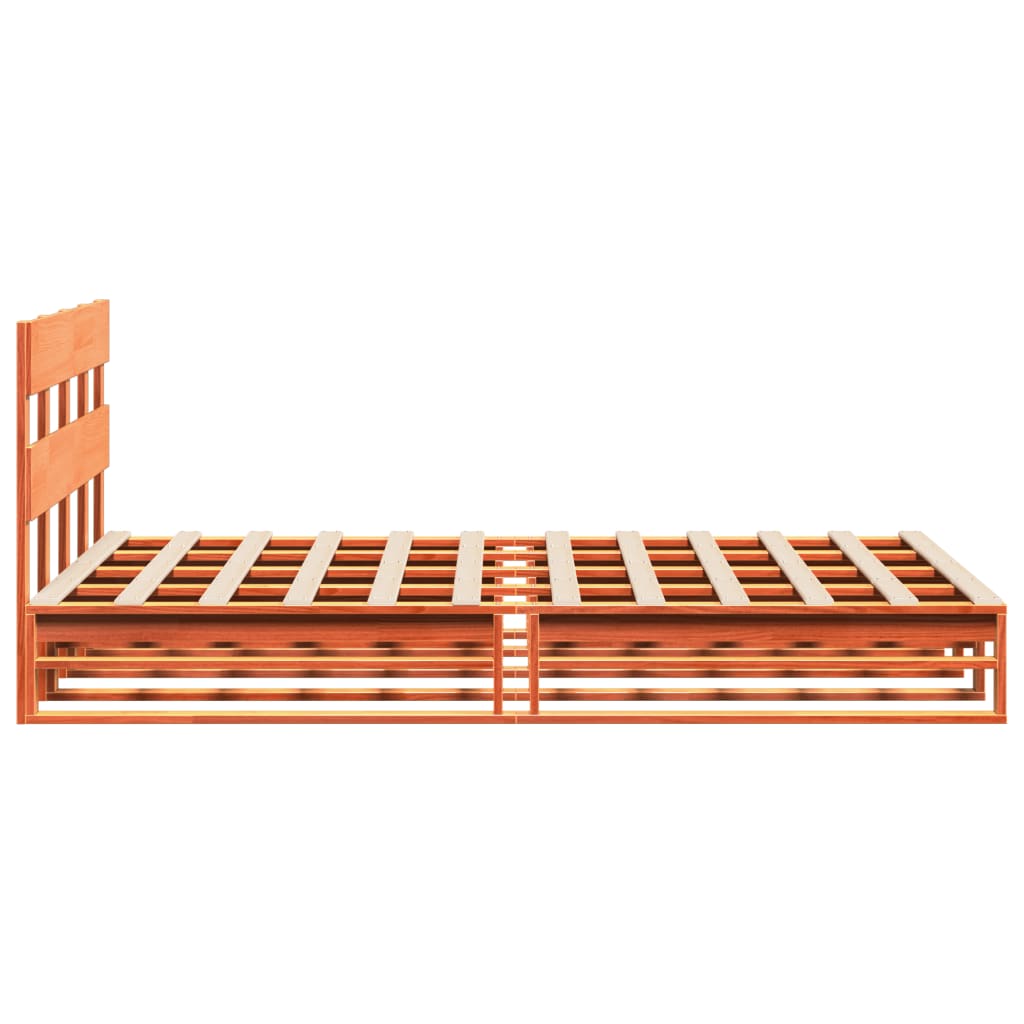Bedframe zonder matras massief grenenhout wasbruin 140x200 cm is nu te koop bij PeponiXL, paradijselijk wonen!