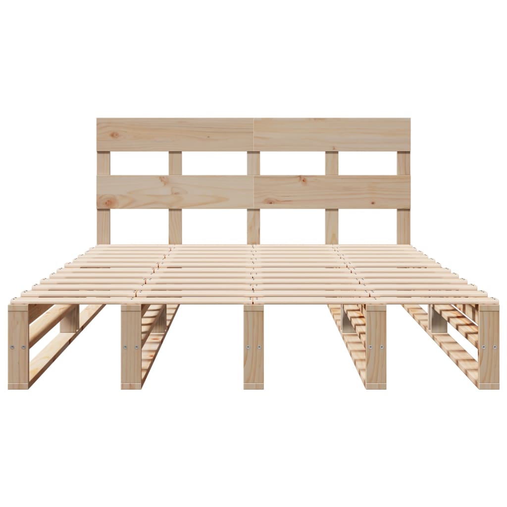 Bedframe zonder matras massief grenenhout 120x190 cm