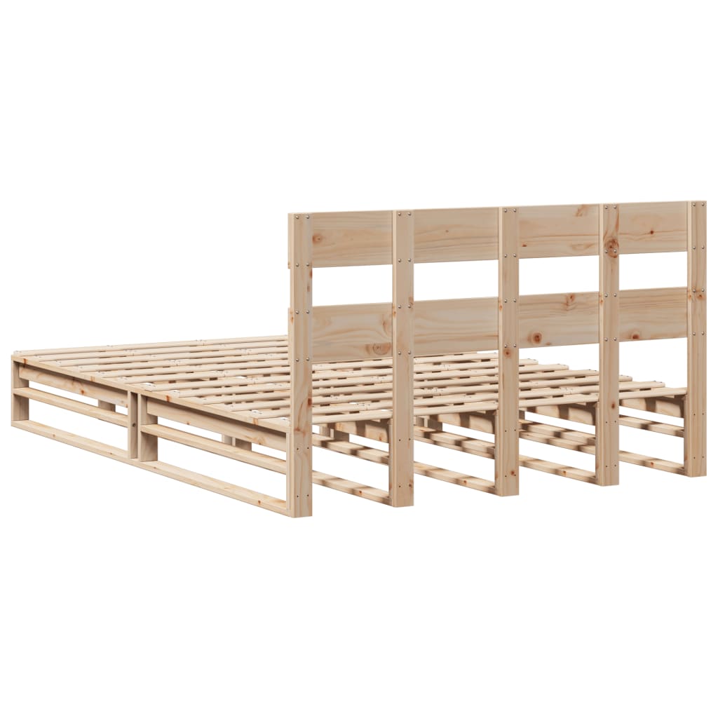 Bedframe zonder matras massief grenenhout 120x190 cm