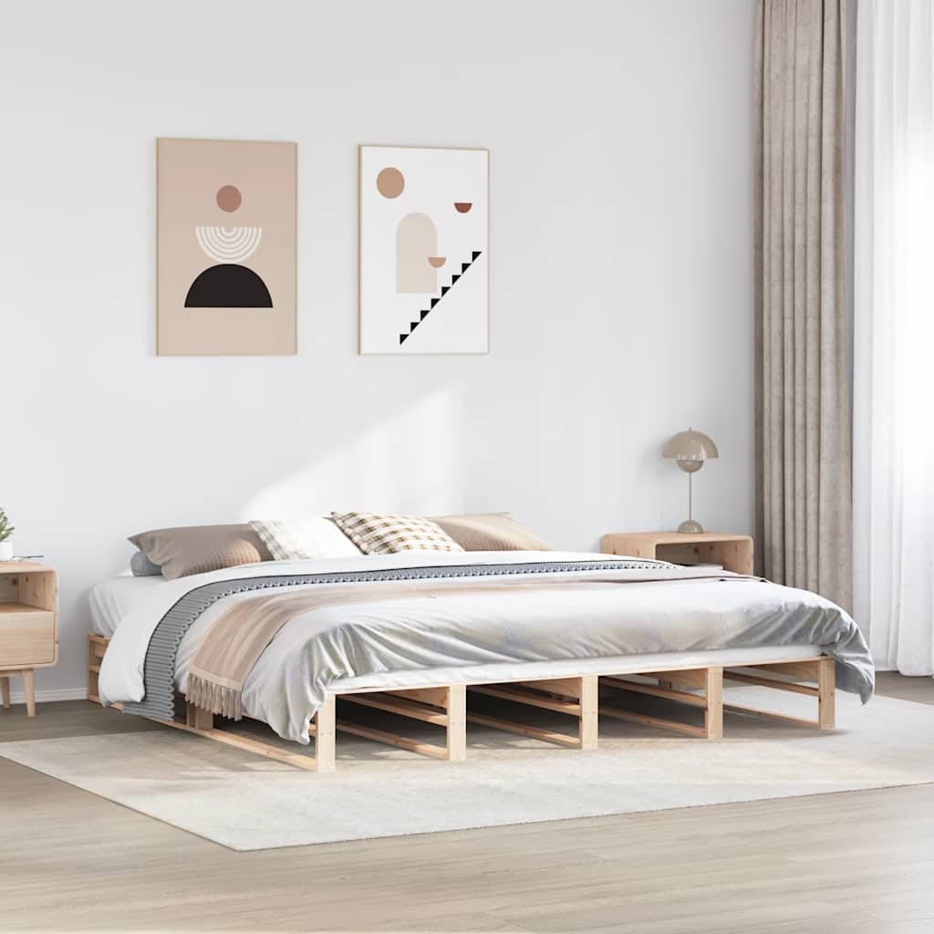 Bedframe zonder matras massief grenenhout 180x200 cm is nu te koop bij PeponiXL, paradijselijk wonen!
