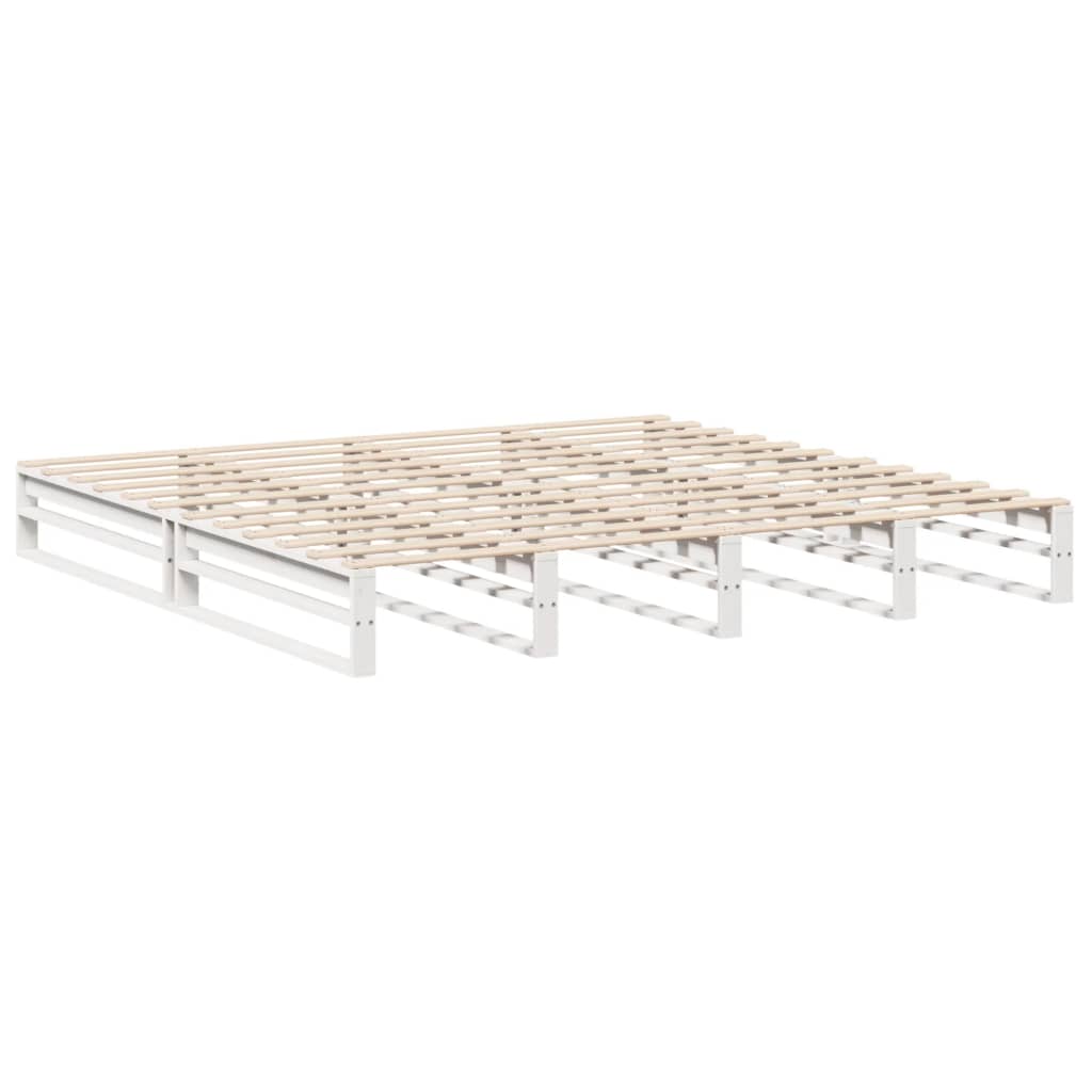Bedframe zonder matras massief grenenhout wit 180x200 cm is nu te koop bij PeponiXL, paradijselijk wonen!
