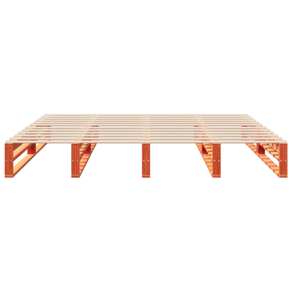 Bedframe zonder matras massief grenenhout wasbruin 180x200 cm is nu te koop bij PeponiXL, paradijselijk wonen!
