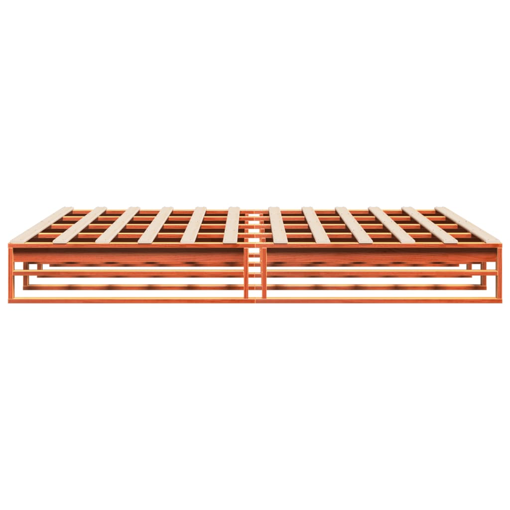 Bedframe zonder matras massief grenenhout wasbruin 180x200 cm is nu te koop bij PeponiXL, paradijselijk wonen!