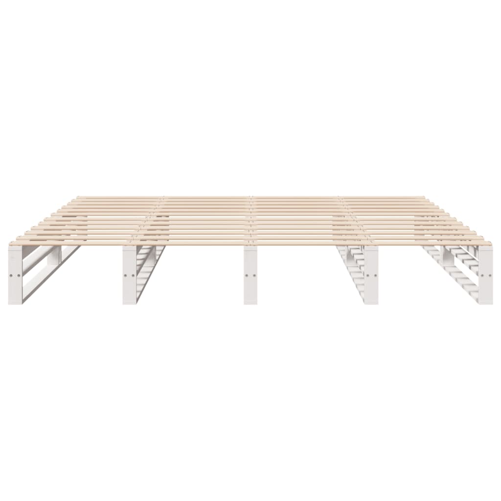 Bedframe zonder matras massief grenenhout wit 200x200 cm is nu te koop bij PeponiXL, paradijselijk wonen!