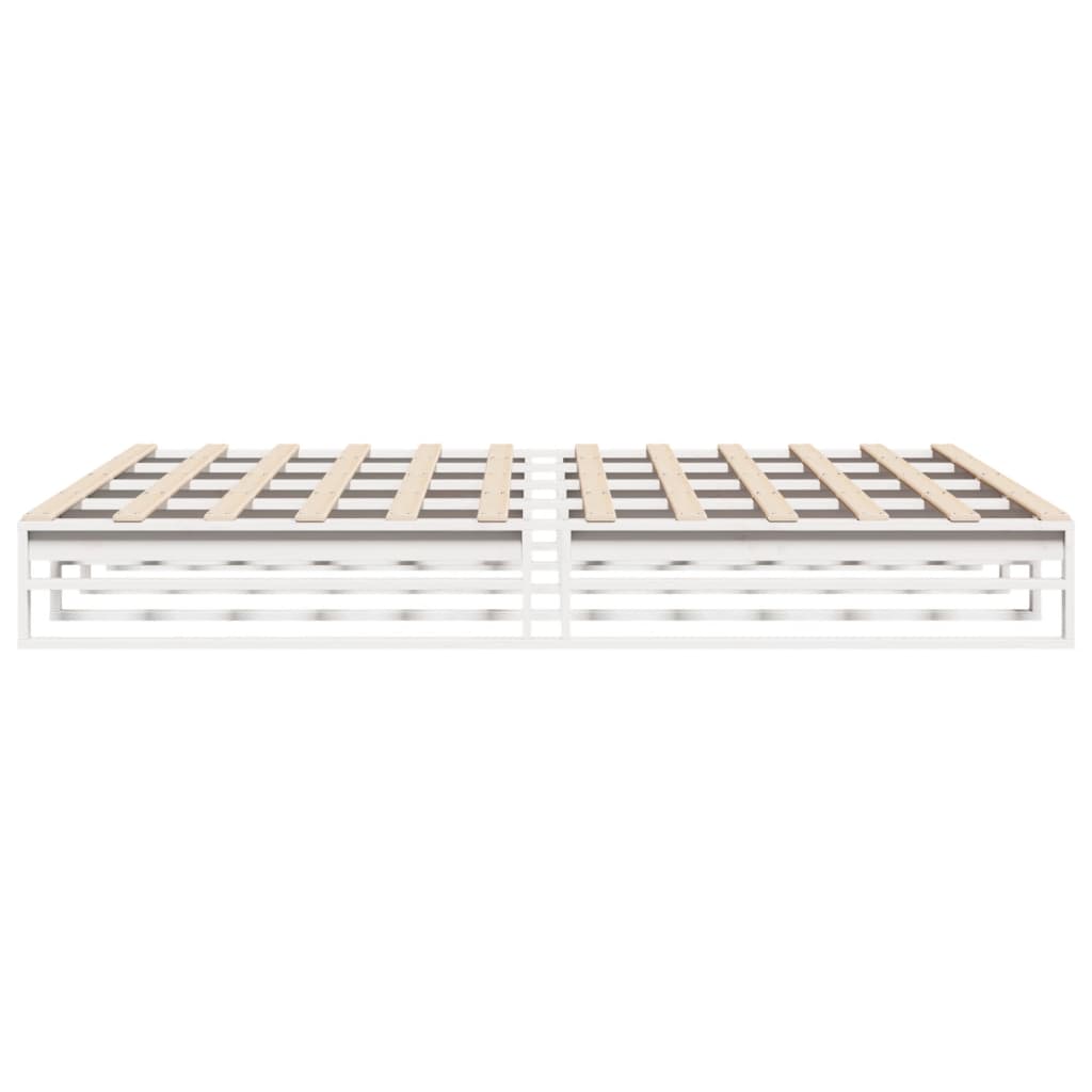 Bedframe zonder matras massief grenenhout wit 200x200 cm is nu te koop bij PeponiXL, paradijselijk wonen!