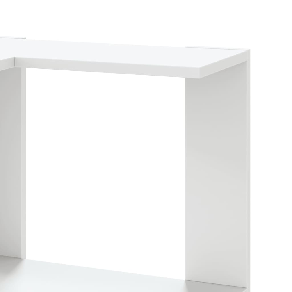 Boekenkast 5-laags hoek 50x50x179 cm bewerkt hout wit is nu te koop bij PeponiXL, paradijselijk wonen!