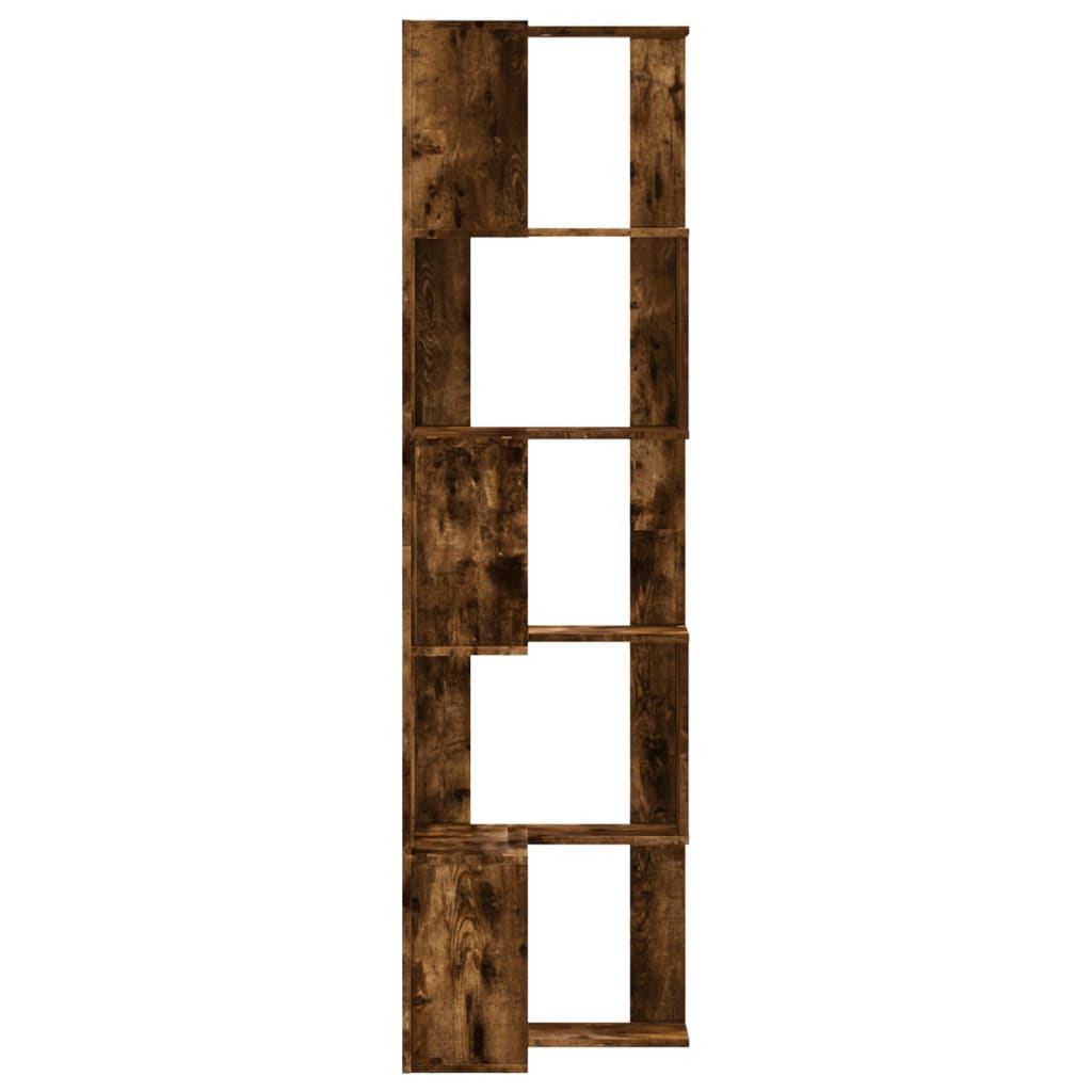 Boekenkast 5-laags hoek 50x50x179 cm bewerkt hout gerookt eiken is nu te koop bij PeponiXL, paradijselijk wonen!