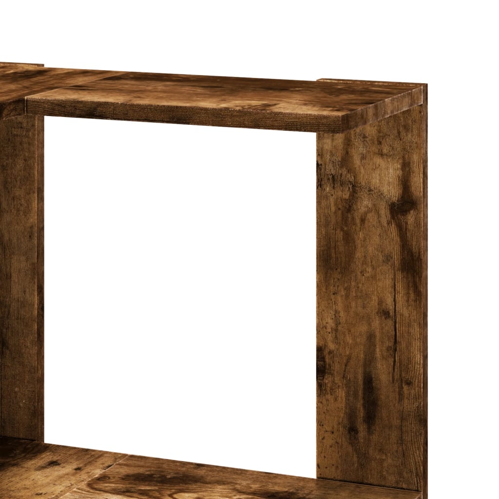 Boekenkast 5-laags hoek 50x50x179 cm bewerkt hout gerookt eiken is nu te koop bij PeponiXL, paradijselijk wonen!