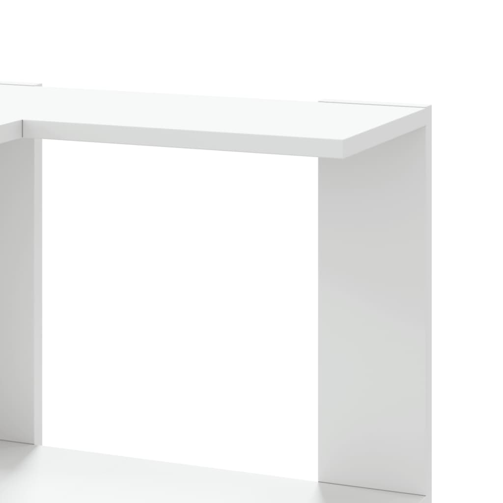 Boekenkast 3-laags hoek 50x50x102 cm bewerkt hout wit is nu te koop bij PeponiXL, paradijselijk wonen!