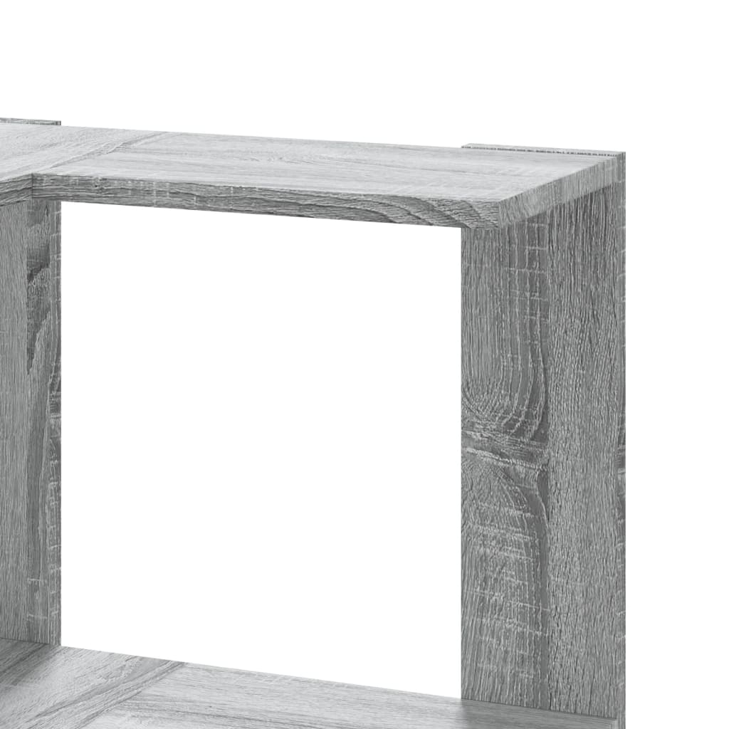 Boekenkast 3-laags hoek 50x50x102 cm bewerkt hout grijs sonoma is nu te koop bij PeponiXL, paradijselijk wonen!