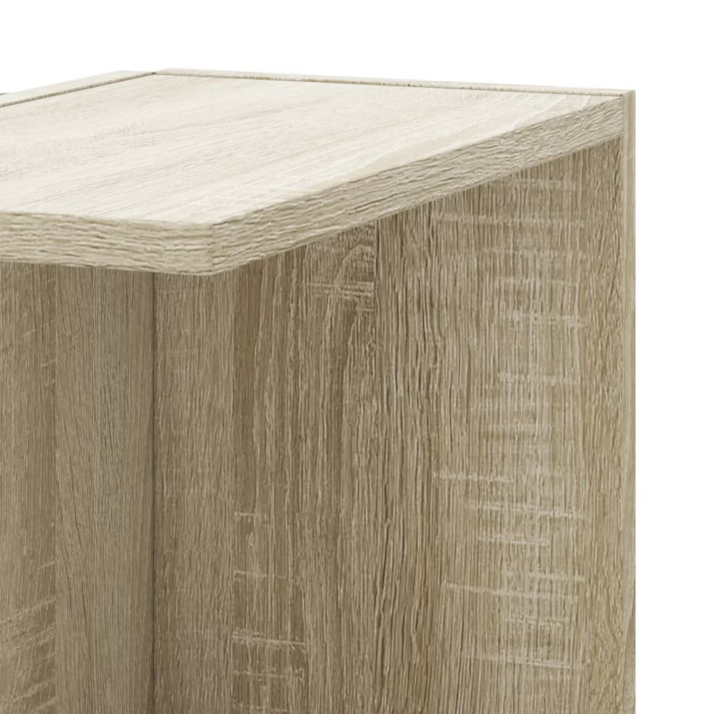 Hoekwandschap 36,5x36,5x140 cm bewerkt hout sonoma eikenkleurig is nu te koop bij PeponiXL, paradijselijk wonen!