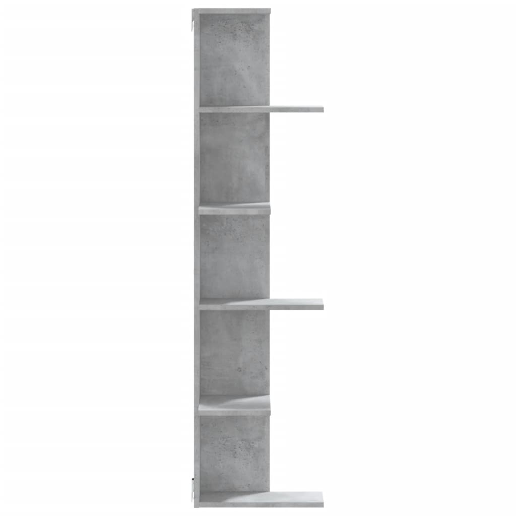 Hoekwandschap 36,5x36,5x140 cm bewerkt hout betongrijs is nu te koop bij PeponiXL, paradijselijk wonen!