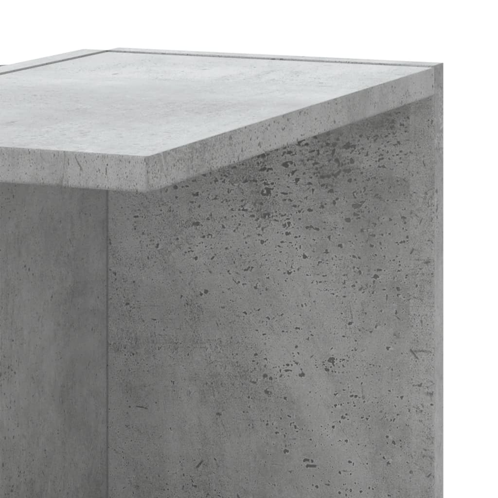 Hoekwandschap 36,5x36,5x140 cm bewerkt hout betongrijs is nu te koop bij PeponiXL, paradijselijk wonen!