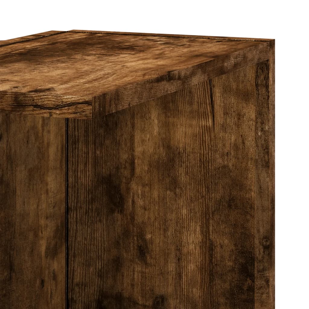 Hoekwandschap 36,5x36,5x140 cm bewerkt hout gerookt eikenkleur is nu te koop bij PeponiXL, paradijselijk wonen!