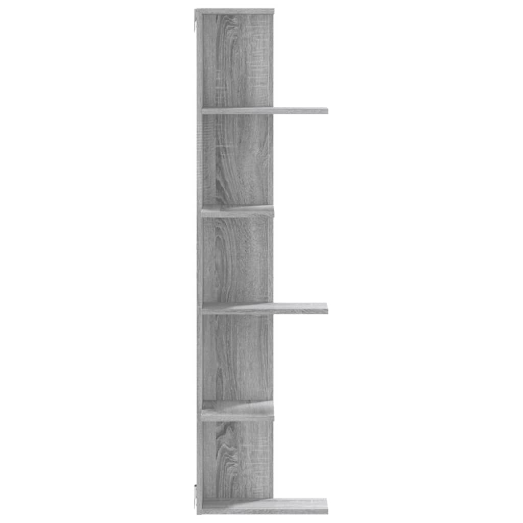 Hoekwandschap 36,5x36,5x140 cm bewerkt hout grijs sonoma eiken is nu te koop bij PeponiXL, paradijselijk wonen!