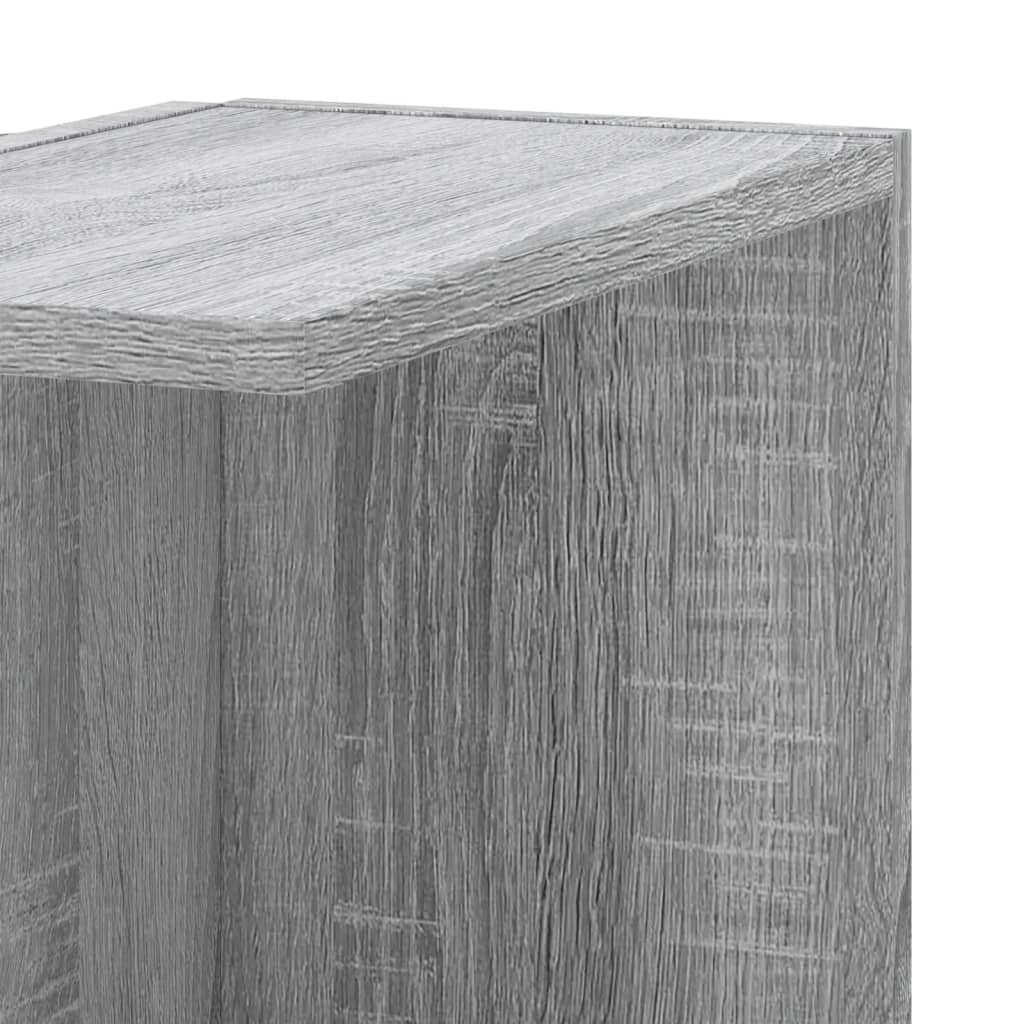 Hoekwandschap 36,5x36,5x140 cm bewerkt hout grijs sonoma eiken is nu te koop bij PeponiXL, paradijselijk wonen!