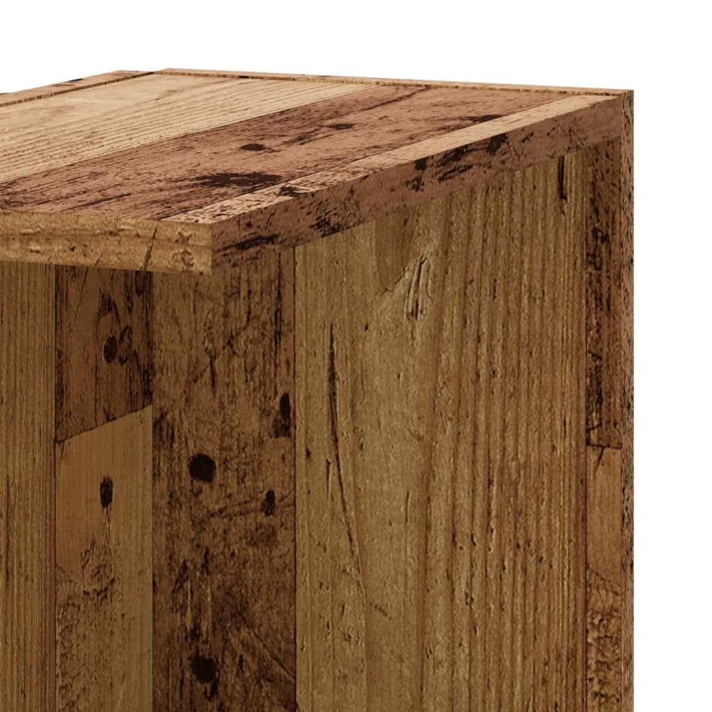 Hoekwandschap 36,5x36,5x140 cm bewerkt hout out houtkleurig is nu te koop bij PeponiXL, paradijselijk wonen!