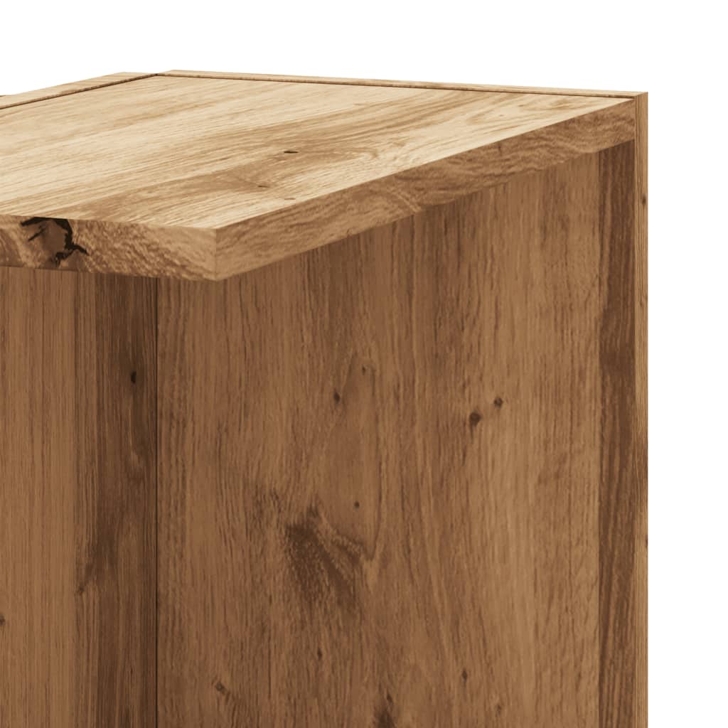 Hoekwandschap 36,5x36,5x140 cm bewerkt hout artisanaal eiken is nu te koop bij PeponiXL, paradijselijk wonen!