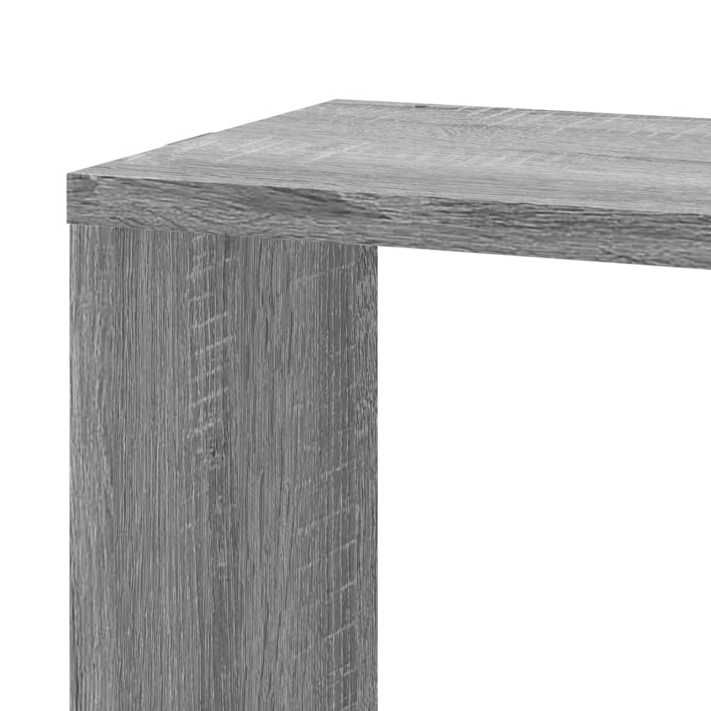 Hoekwandschap 45x45x147 cm bewerkt hout grijs sonoma eikenkleur is nu te koop bij PeponiXL, paradijselijk wonen!