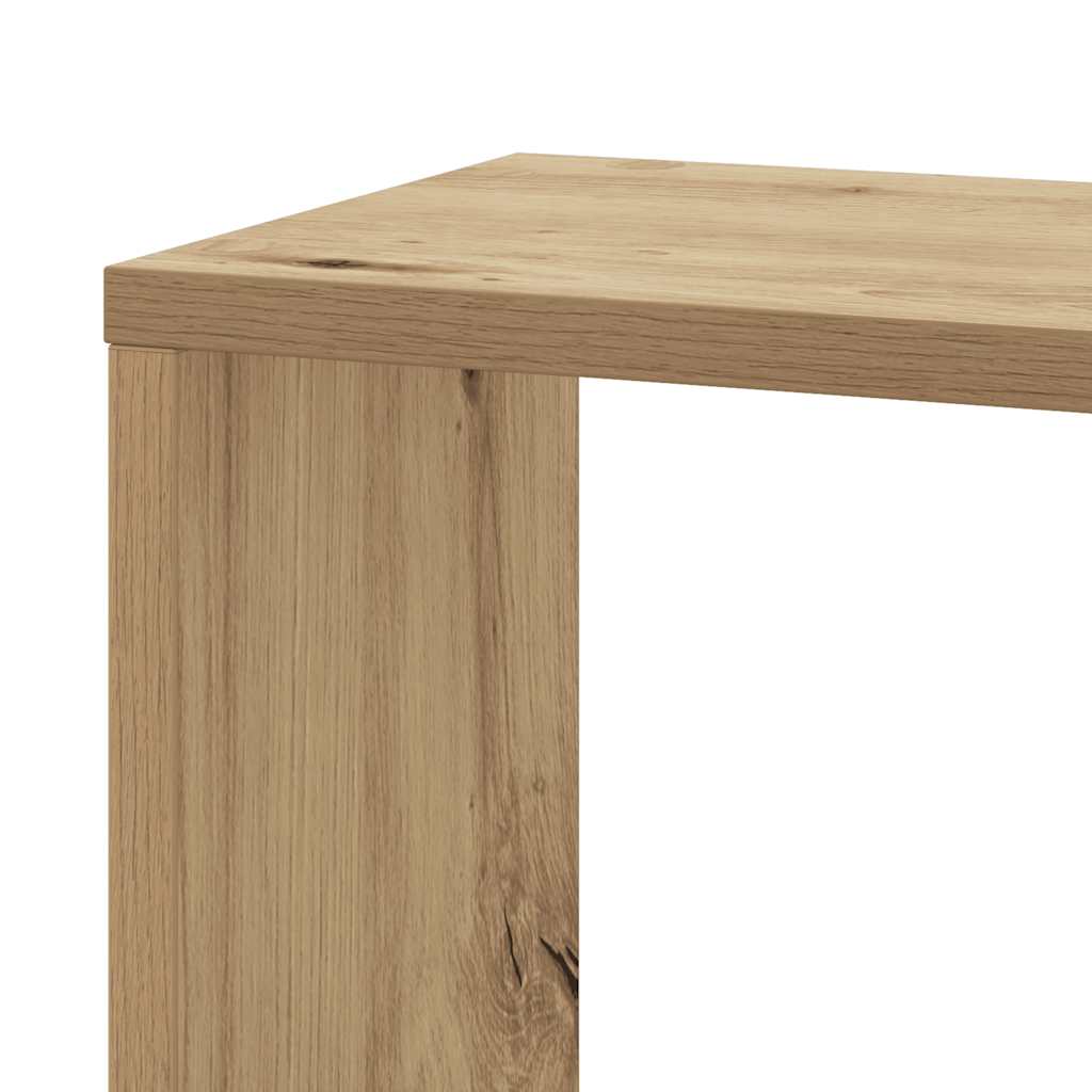 Hoekwandschap 45x45x147 cm bewerkt hout artisanaal eikenkleurig is nu te koop bij PeponiXL, paradijselijk wonen!