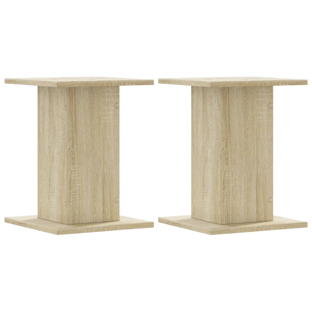 Speakerstandaards 2 st 30x30x40 cm bewerkt hout sonoma eiken is nu te koop bij PeponiXL, paradijselijk wonen!