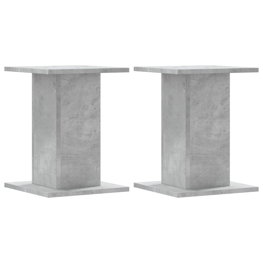 Speakerstandaards 2 st 30x30x40 cm bewerkt hout betongrijs is nu te koop bij PeponiXL, paradijselijk wonen!