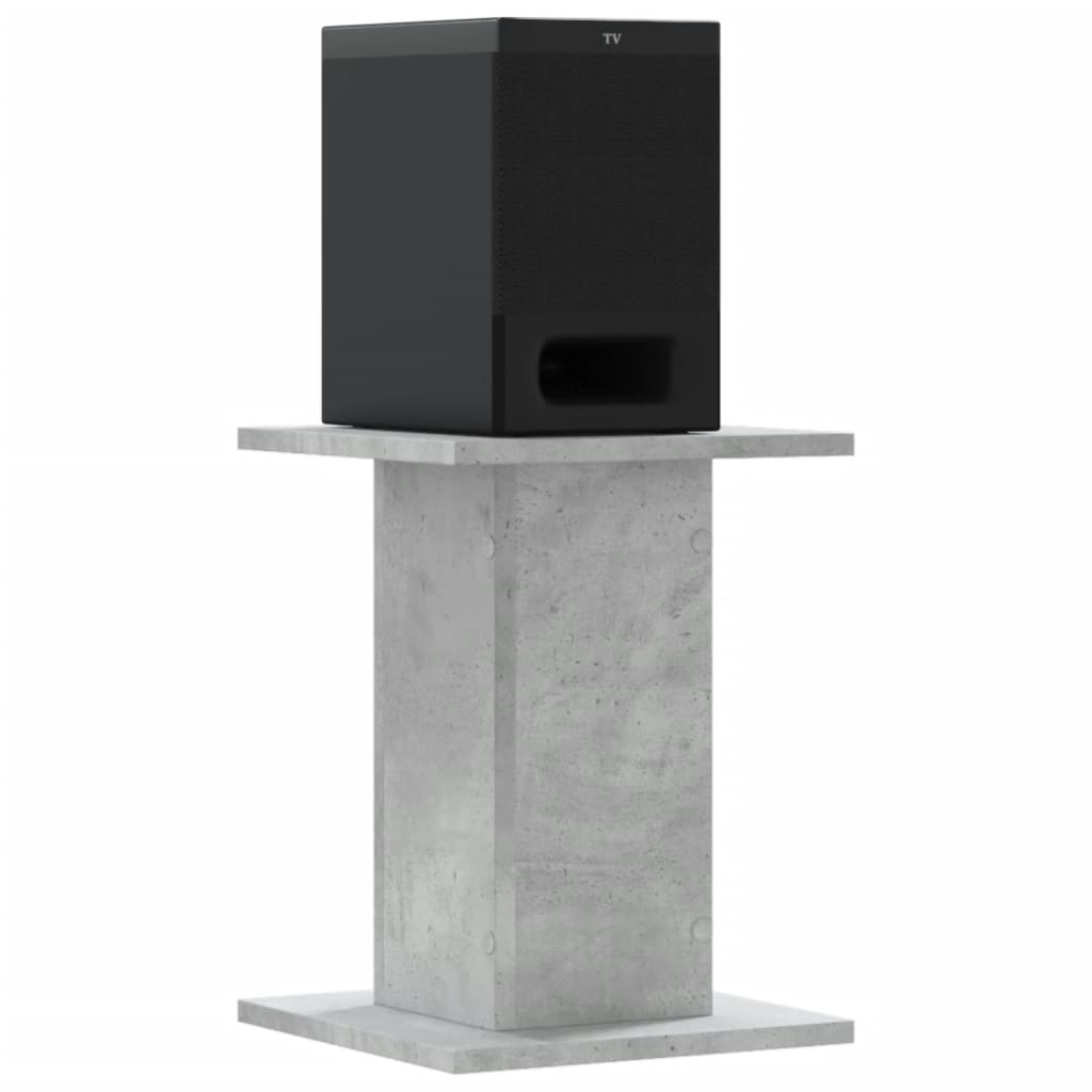 Speakerstandaards 2 st 30x30x40 cm bewerkt hout betongrijs is nu te koop bij PeponiXL, paradijselijk wonen!