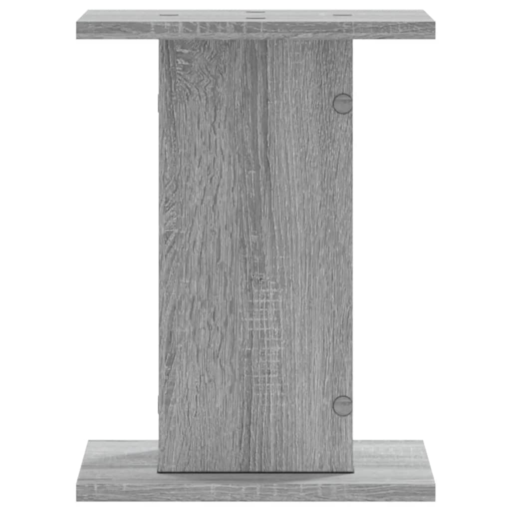 Speakerstandaards 2 st 30x30x40 cm bewerkt hout grijs sonoma is nu te koop bij PeponiXL, paradijselijk wonen!