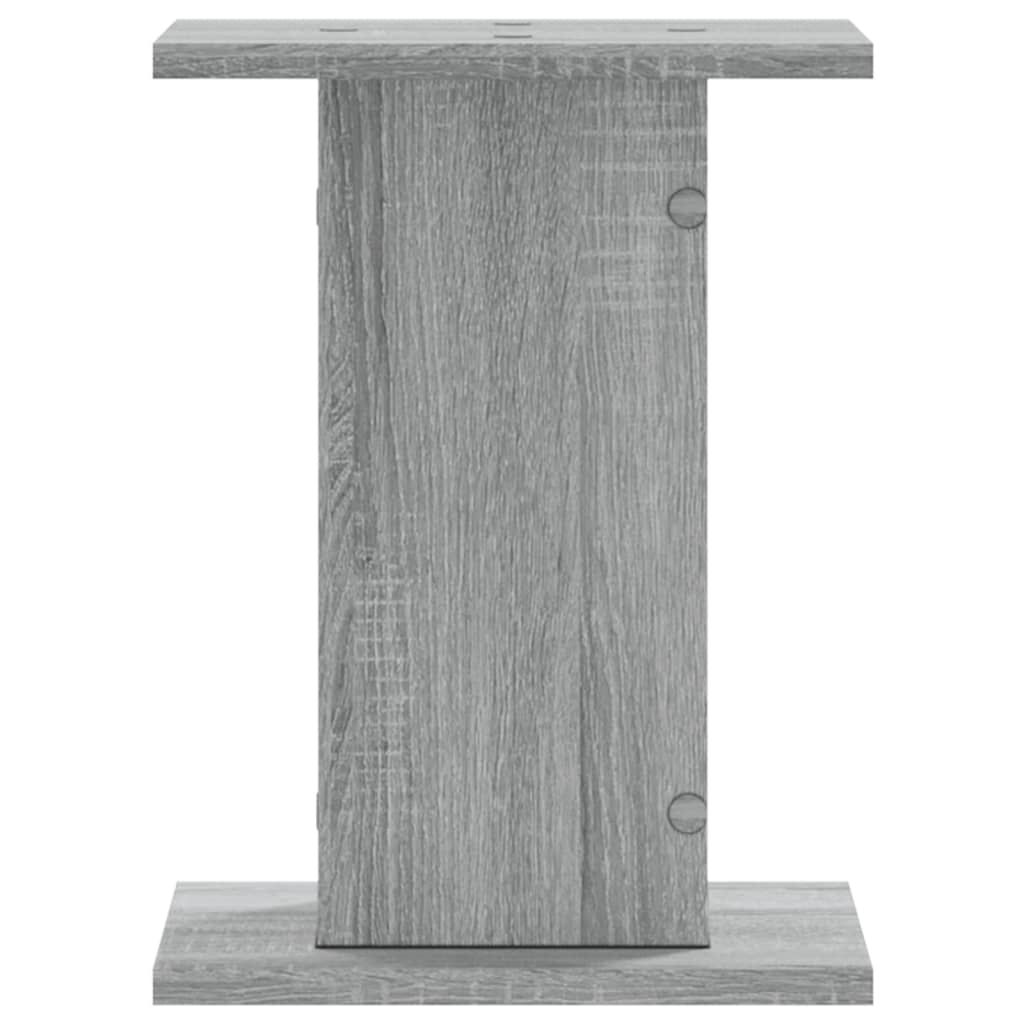 Speakerstandaards 2 st 30x30x40 cm bewerkt hout grijs sonoma is nu te koop bij PeponiXL, paradijselijk wonen!