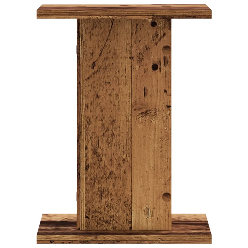 Speakerstandaards 2 st 30x30x40 cm bewerkt hout oud houtkleurig is nu te koop bij PeponiXL, paradijselijk wonen!