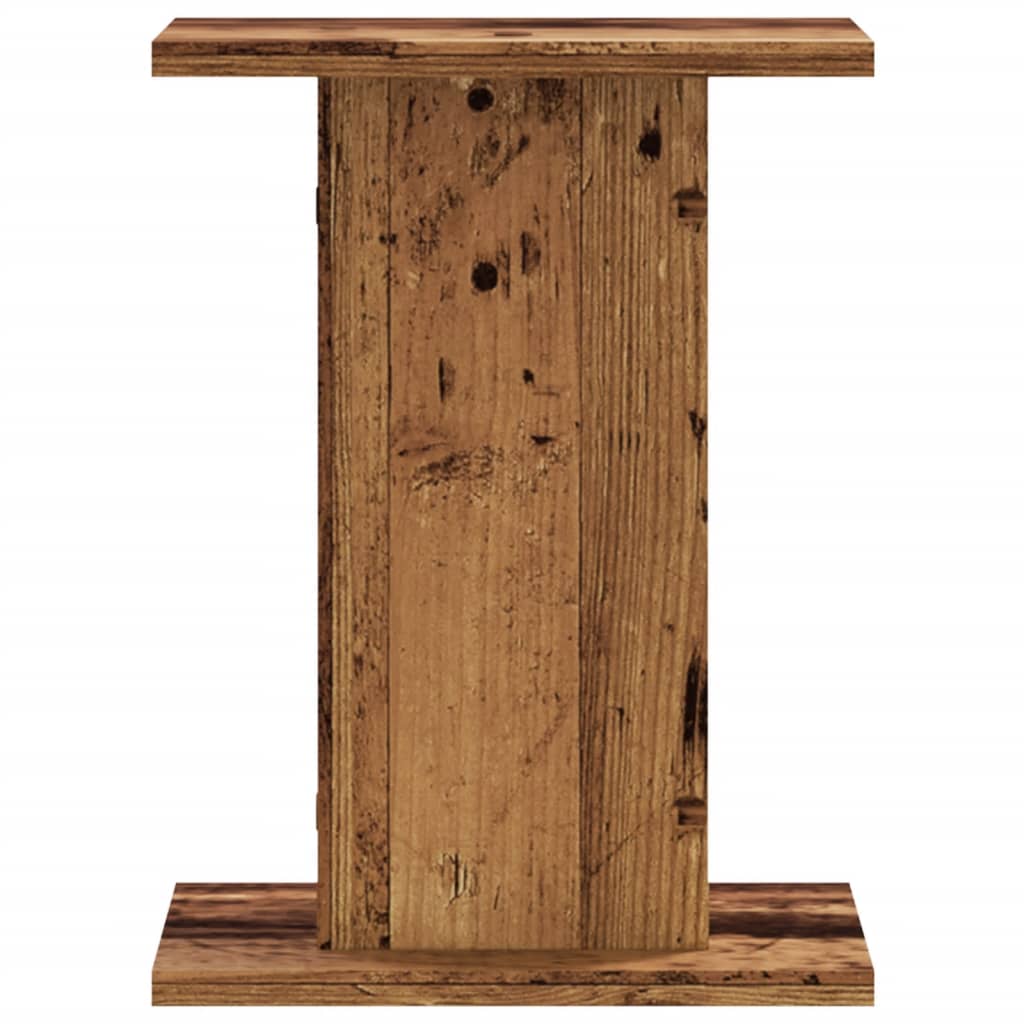 Speakerstandaards 2 st 30x30x40 cm bewerkt hout oud houtkleurig is nu te koop bij PeponiXL, paradijselijk wonen!