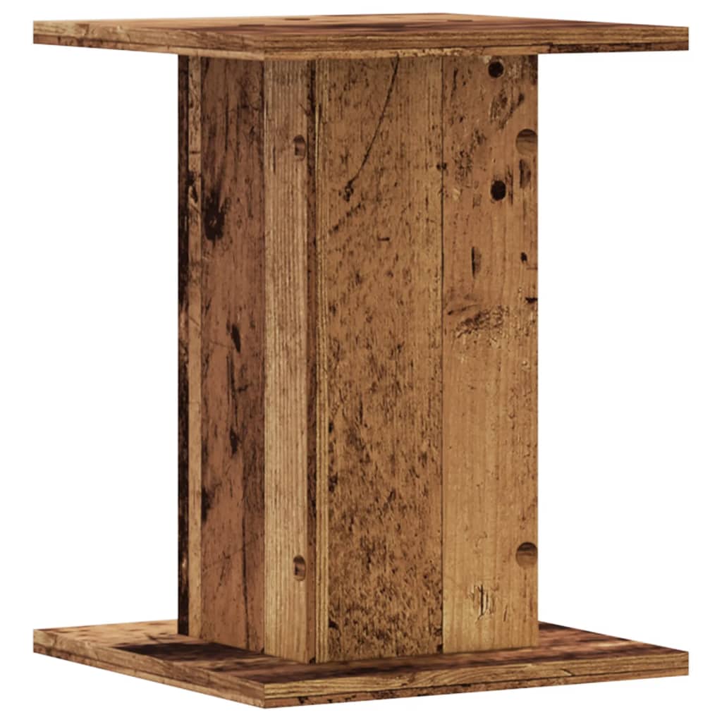 Speakerstandaards 2 st 30x30x40 cm bewerkt hout oud houtkleurig is nu te koop bij PeponiXL, paradijselijk wonen!