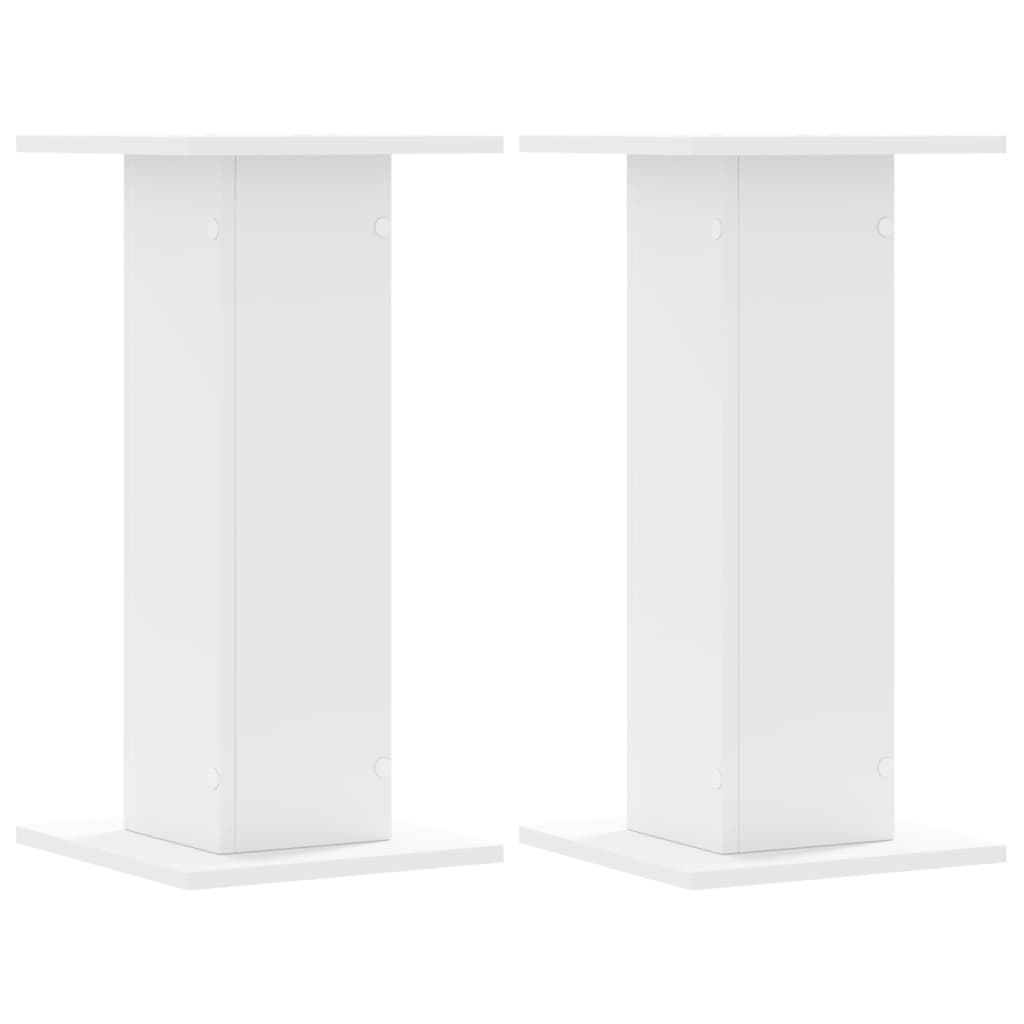 Speakerstandaards 2 st 30x30x60 cm bewerkt hout wit is nu te koop bij PeponiXL, paradijselijk wonen!