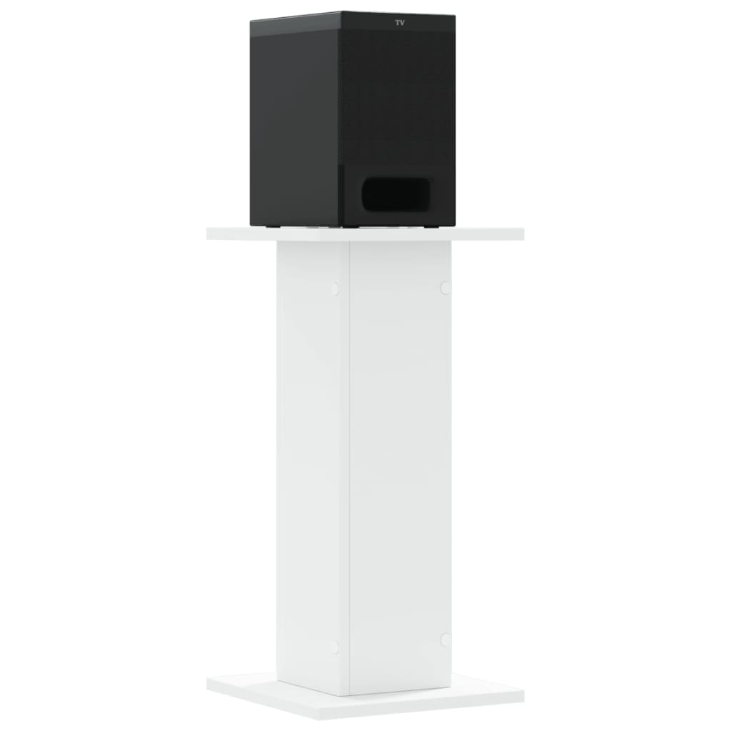 Speakerstandaards 2 st 30x30x60 cm bewerkt hout wit is nu te koop bij PeponiXL, paradijselijk wonen!