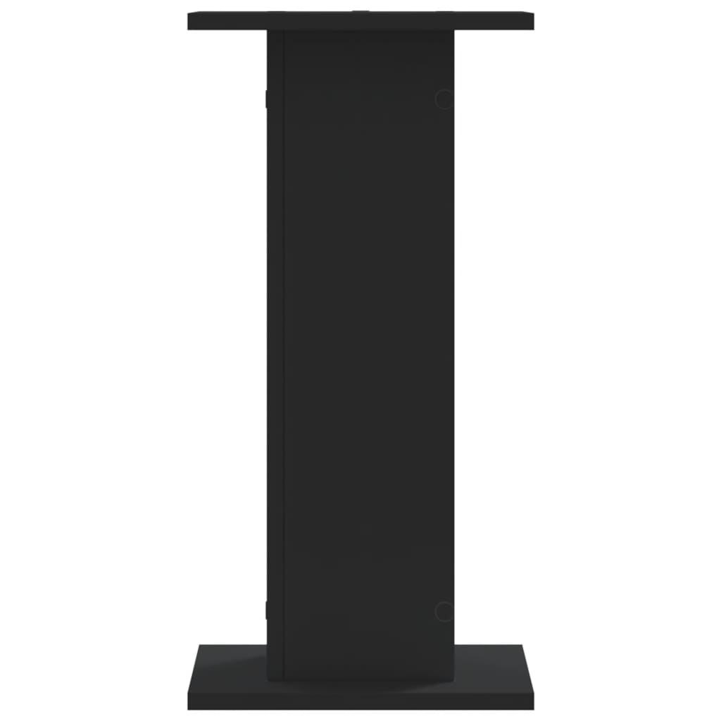 Speakerstandaards 2 st 30x30x60 cm bewerkt hout zwart is nu te koop bij PeponiXL, paradijselijk wonen!