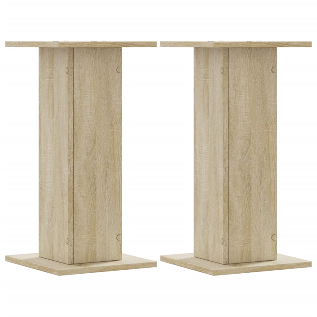 Speakerstandaards 2 st 30x30x60 cm bewerkt hout sonoma eiken is nu te koop bij PeponiXL, paradijselijk wonen!