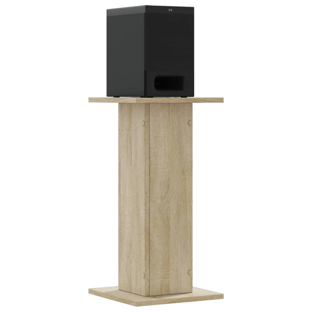 Speakerstandaards 2 st 30x30x60 cm bewerkt hout sonoma eiken is nu te koop bij PeponiXL, paradijselijk wonen!