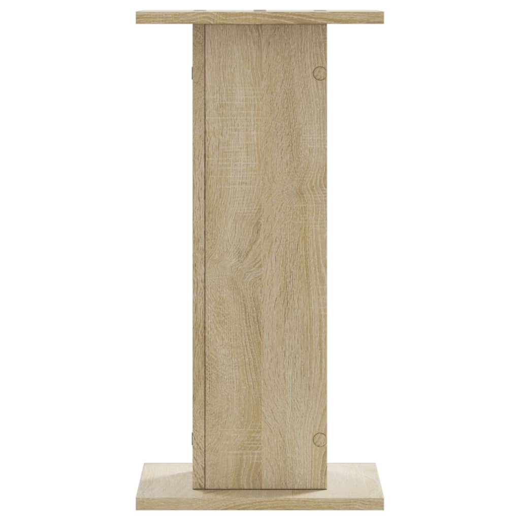 Speakerstandaards 2 st 30x30x60 cm bewerkt hout sonoma eiken is nu te koop bij PeponiXL, paradijselijk wonen!