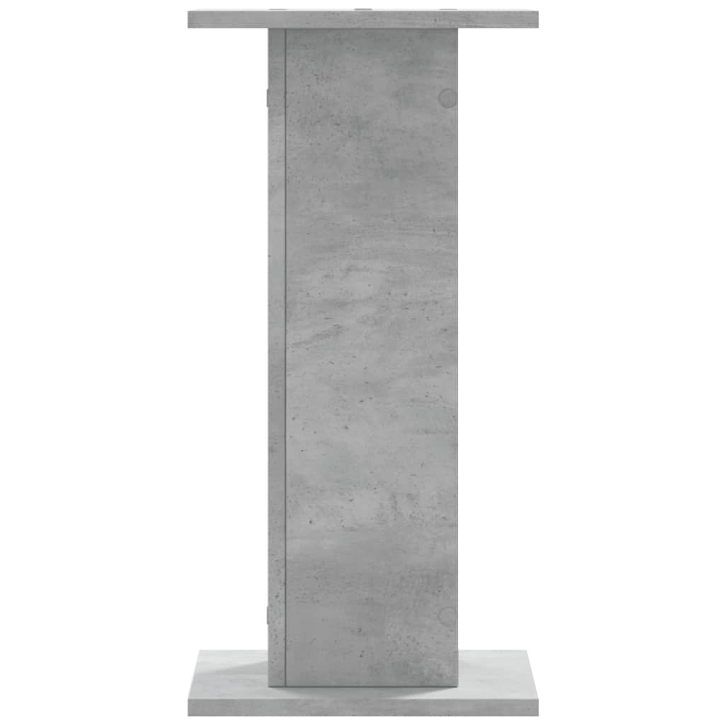 Speakerstandaards 2 st 30x30x60 cm bewerkt hout betongrijs is nu te koop bij PeponiXL, paradijselijk wonen!