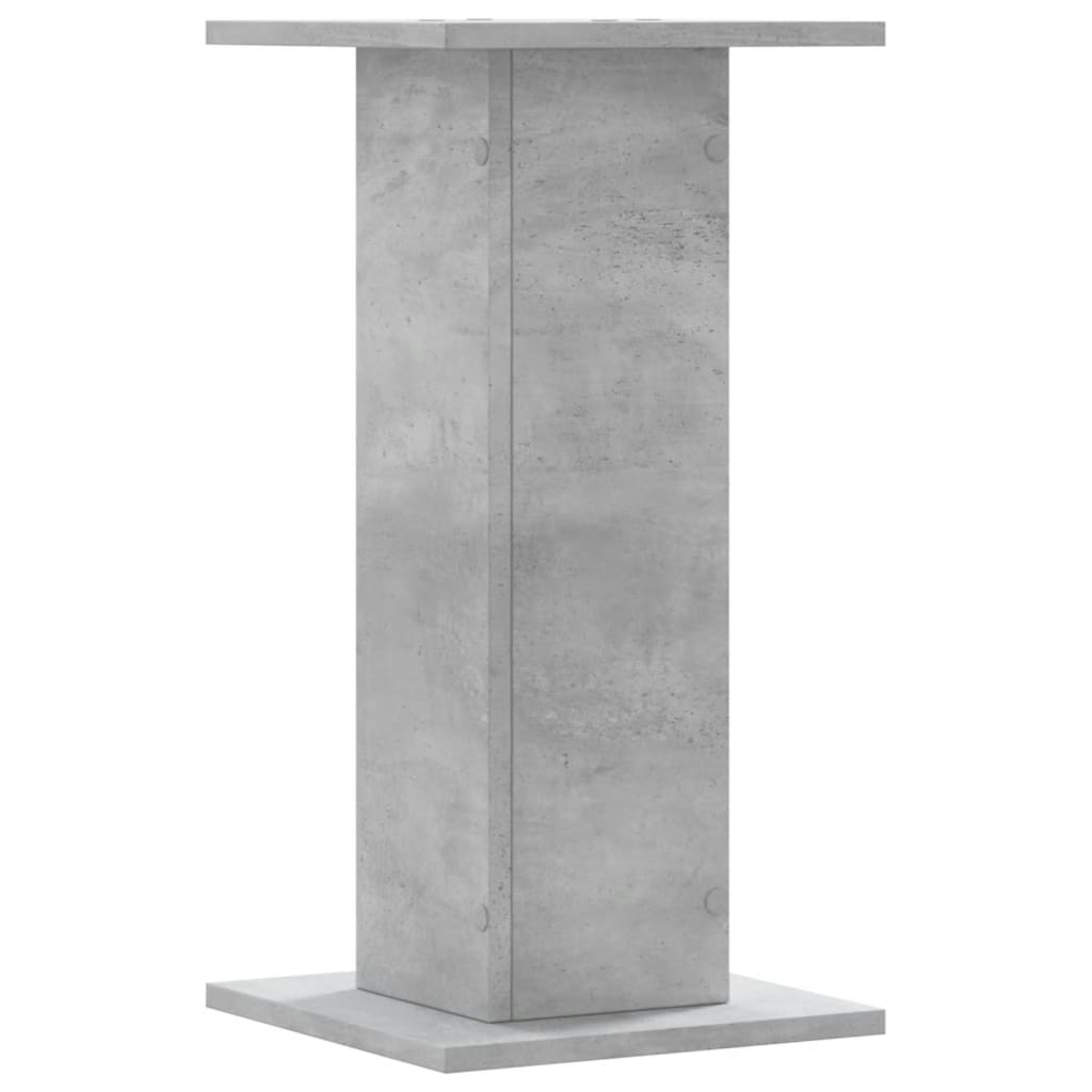 Speakerstandaards 2 st 30x30x60 cm bewerkt hout betongrijs is nu te koop bij PeponiXL, paradijselijk wonen!
