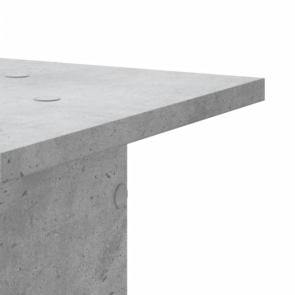 Speakerstandaards 2 st 30x30x60 cm bewerkt hout betongrijs is nu te koop bij PeponiXL, paradijselijk wonen!