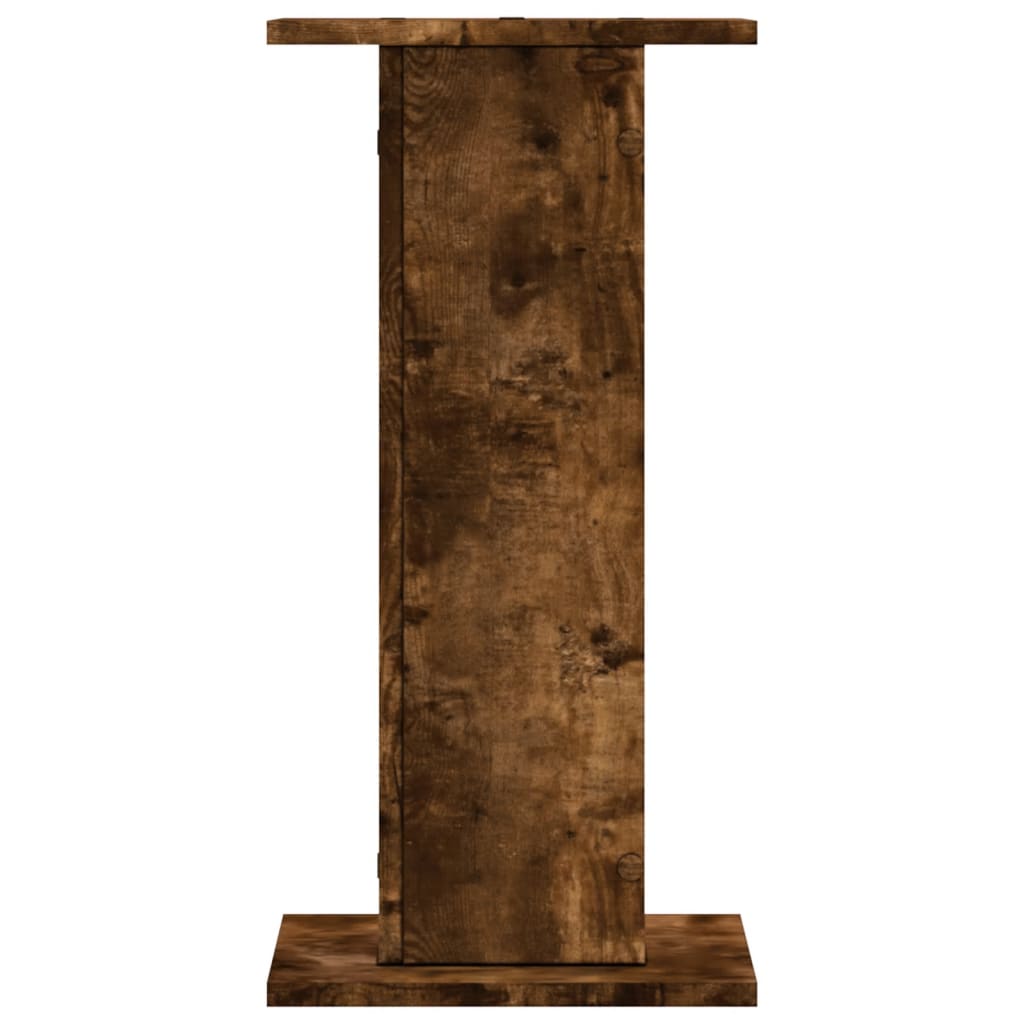 Speakerstandaards 2 st 30x30x60 cm bewerkt hout gerookt eiken is nu te koop bij PeponiXL, paradijselijk wonen!