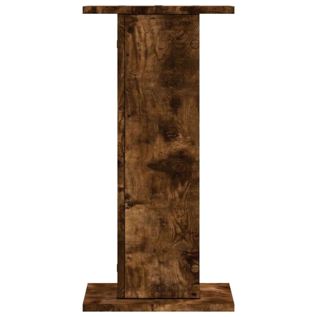 Speakerstandaards 2 st 30x30x60 cm bewerkt hout gerookt eiken is nu te koop bij PeponiXL, paradijselijk wonen!
